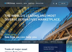 How cmegroup.com looks like on a tablet such as an iPad.