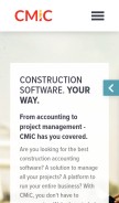 How cmicglobal.com looks like on a mobile device such as an iPhone.