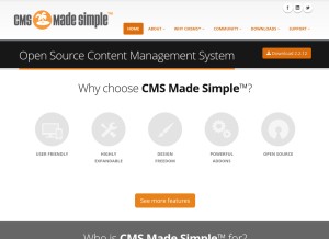 How cmsmadesimple.org looks like on a tablet such as an iPad.
