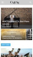 How cmuse.org looks like on a mobile device such as an iPhone.
