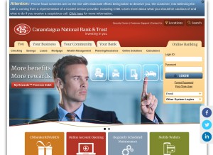 How cnbank.com looks like on a tablet such as an iPad.