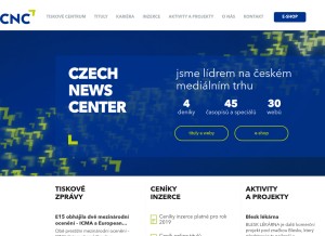 How cncenter.cz looks like on a tablet such as an iPad.