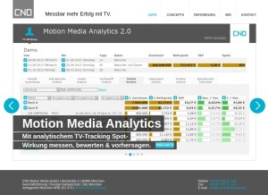 How cnd-motionmedia.de looks like on a tablet such as an iPad.
