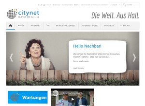 How cnh.at looks like on a tablet such as an iPad.