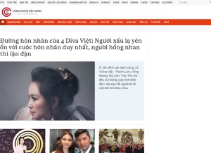 How cnnd.vn looks like on a tablet such as an iPad.