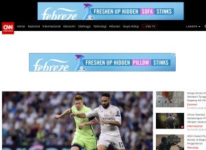 How cnnindonesia.com looks like on a tablet such as an iPad.