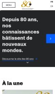 How cnrs.fr looks like on a mobile device such as an iPhone.