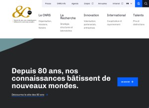 How cnrs.fr looks like on a tablet such as an iPad.
