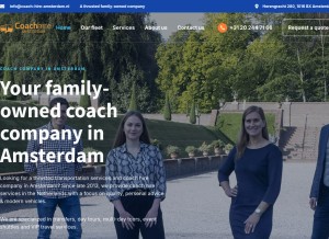 How coach-hire-amsterdam.nl looks like on a tablet such as an iPad.
