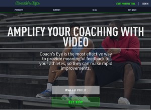 How coachseye.com looks like on a tablet such as an iPad.