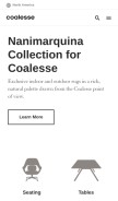 How coalesse.com looks like on a mobile device such as an iPhone.