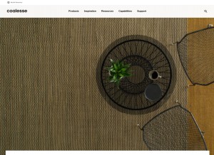 How coalesse.com looks like on a tablet such as an iPad.