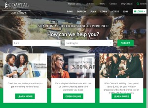 How coastal24.com looks like on a tablet such as an iPad.