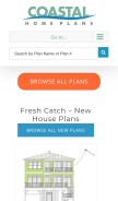 How coastalhomeplans.com looks like on a mobile device such as an iPhone.