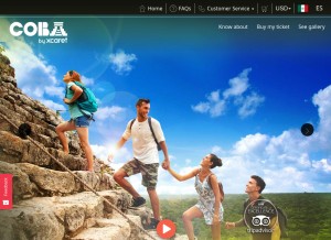 How cobatour.travel looks like on a tablet such as an iPad.