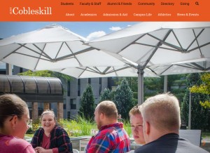 How cobleskill.edu looks like on a tablet such as an iPad.