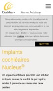 How cochlear.com looks like on a mobile device such as an iPhone.