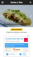 How cocinayvino.com looks like on a mobile device such as an iPhone.