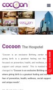 How cocoon.co.in looks like on a mobile device such as an iPhone.