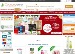 How cocooncenter.com looks like on a tablet such as an iPad.