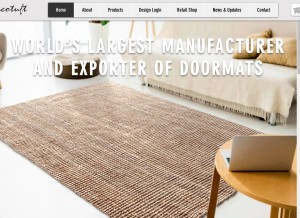 How cocotuft.com looks like on a tablet such as an iPad.