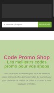 How code-promo.shop looks like on a mobile device such as an iPhone.