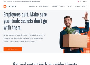 How code42.com looks like on a tablet such as an iPad.