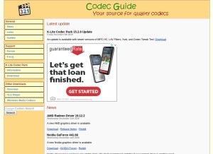 How codecguide.com looks like on a tablet such as an iPad.