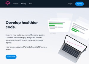 How codecov.io looks like on a tablet such as an iPad.