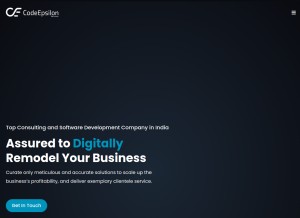 How codeepsilon.com looks like on a tablet such as an iPad.