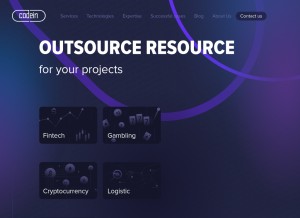How codein.software looks like on a tablet such as an iPad.