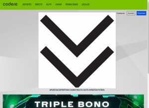 How codere.es looks like on a tablet such as an iPad.