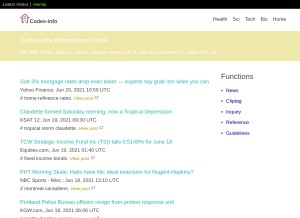 How codes-info.net looks like on a tablet such as an iPad.