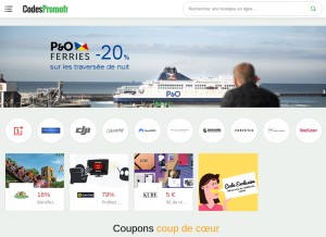 How codespromofr.com looks like on a tablet such as an iPad.
