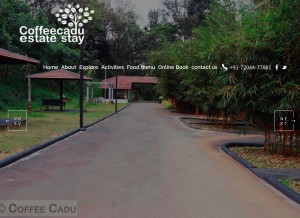 How coffeecadu.in looks like on a tablet such as an iPad.