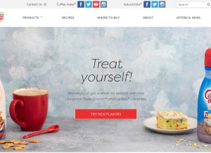 How coffeemate.com looks like on a tablet such as an iPad.