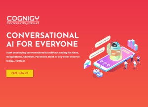 How cognigy.cloud looks like on a tablet such as an iPad.