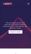 How cognism.com looks like on a mobile device such as an iPhone.