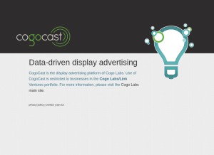 How cogocast.net looks like on a tablet such as an iPad.
