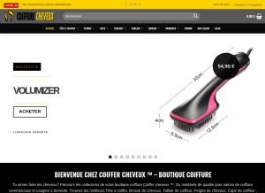 How coiffer-cheveux.com looks like on a tablet such as an iPad.