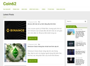 How coin62.com looks like on a tablet such as an iPad.