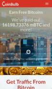 How coinbulb.com looks like on a mobile device such as an iPhone.