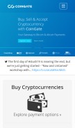 How coingate.com looks like on a mobile device such as an iPhone.