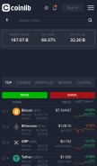 How coinlib.io looks like on a mobile device such as an iPhone.