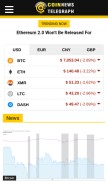 How coinnewstelegraph.com looks like on a mobile device such as an iPhone.
