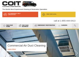 How coit.com looks like on a tablet such as an iPad.