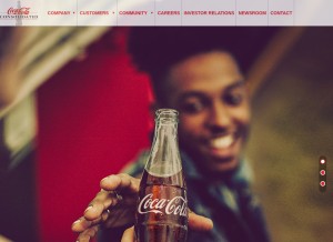 How cokeconsolidated.com looks like on a tablet such as an iPad.