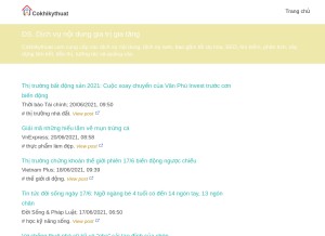 How cokhikythuat.com looks like on a tablet such as an iPad.