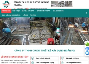 How cokhinganha.vn looks like on a tablet such as an iPad.