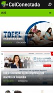 How colconectada.com looks like on a mobile device such as an iPhone.